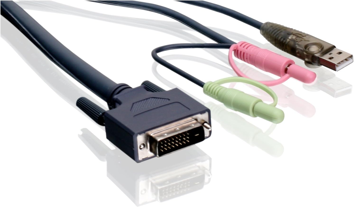 IOGEAR Dual-Link 10 Foot DVI KVM Cable with USB and Audio/Mic, TAA Compliant, G2L7D03UDTAA