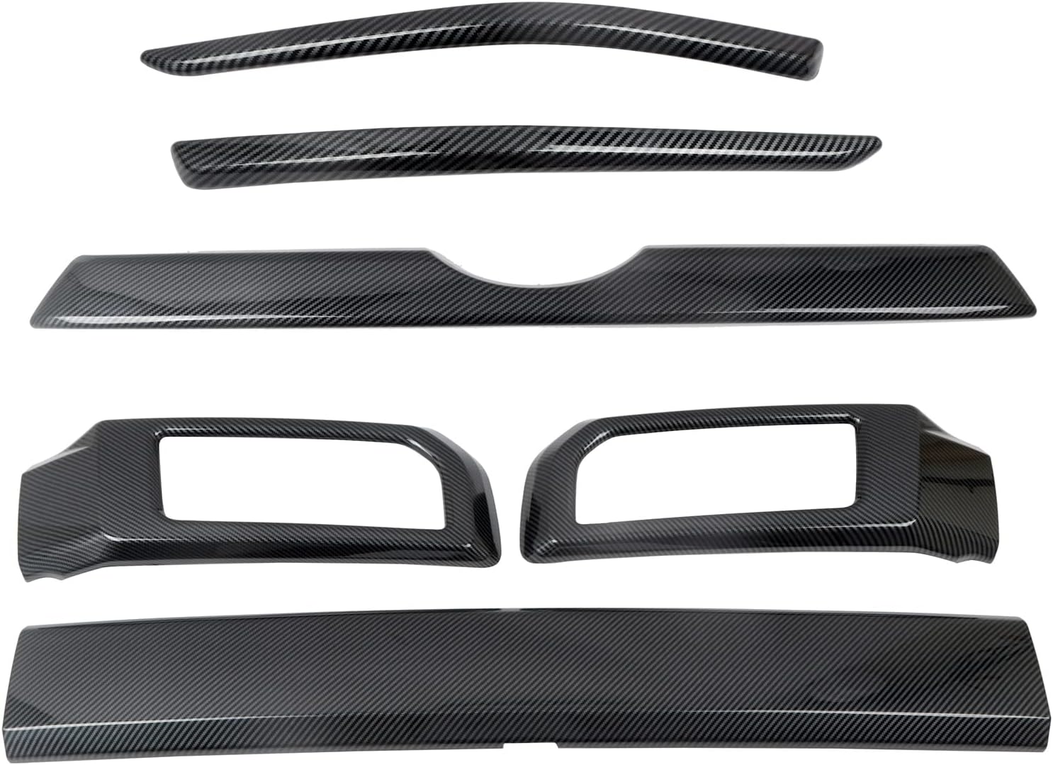 HIGH FLYING for Toyota 4Runner Limited 2016-2024 Accessories Car Front Bumper Grille Inserts Protector Molding Cover Set of 6PCS ABS Carbon Style (Only fit Limited)