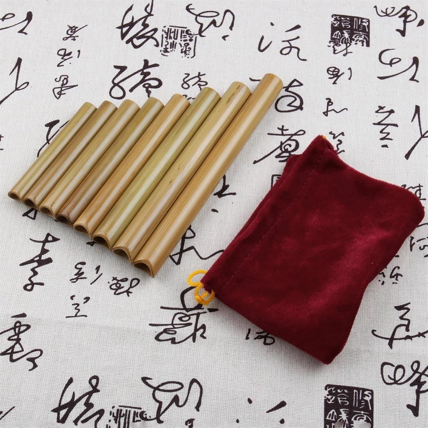 pan flute for beginners Brown 8 Pipes Pan Flute Small Size Pan Pipe Chinese Musical Instruments Traditional Handmade Woodwind Instrument (Color : Original left hand)