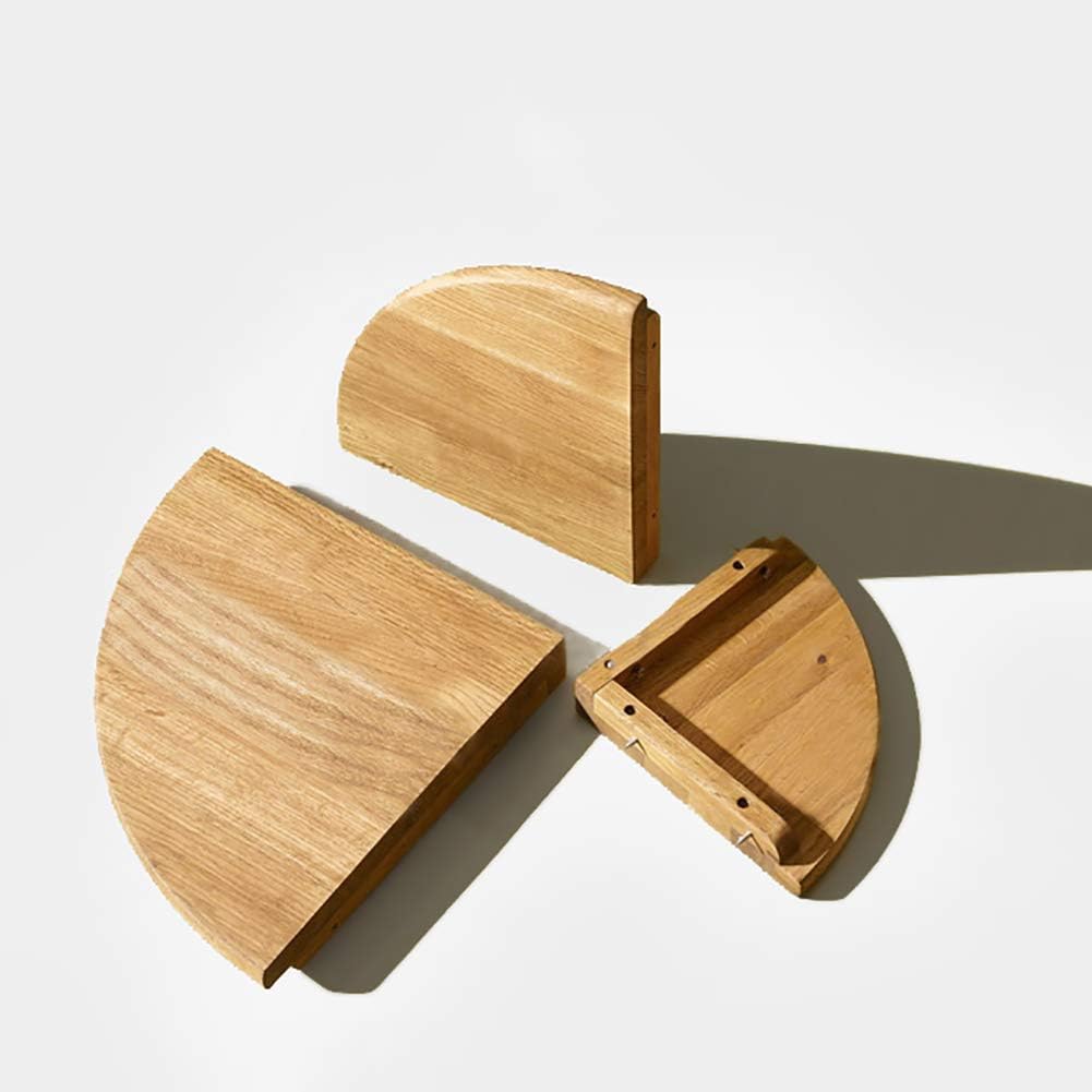 Rustic Oak Corner Floating Shelves Wood - Wall Mounted Storage Ledge Shelf for Living Room, Bedroom, Office - (Oak 30x30cm(12x12inch))