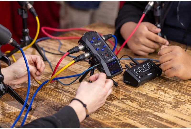 Zoom H6essential 6-Track 32-Bit Float Portable Audio Recorder with 32GB microSD Card, USB-C Cable, 10' XLR Cables and AA Batteries