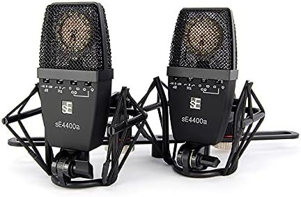 SE ELECTRONICS - SE4400a Multi Pattern Large Diaphragm Vintage Microphone with Shockmount and Case, Factory Matched Pair