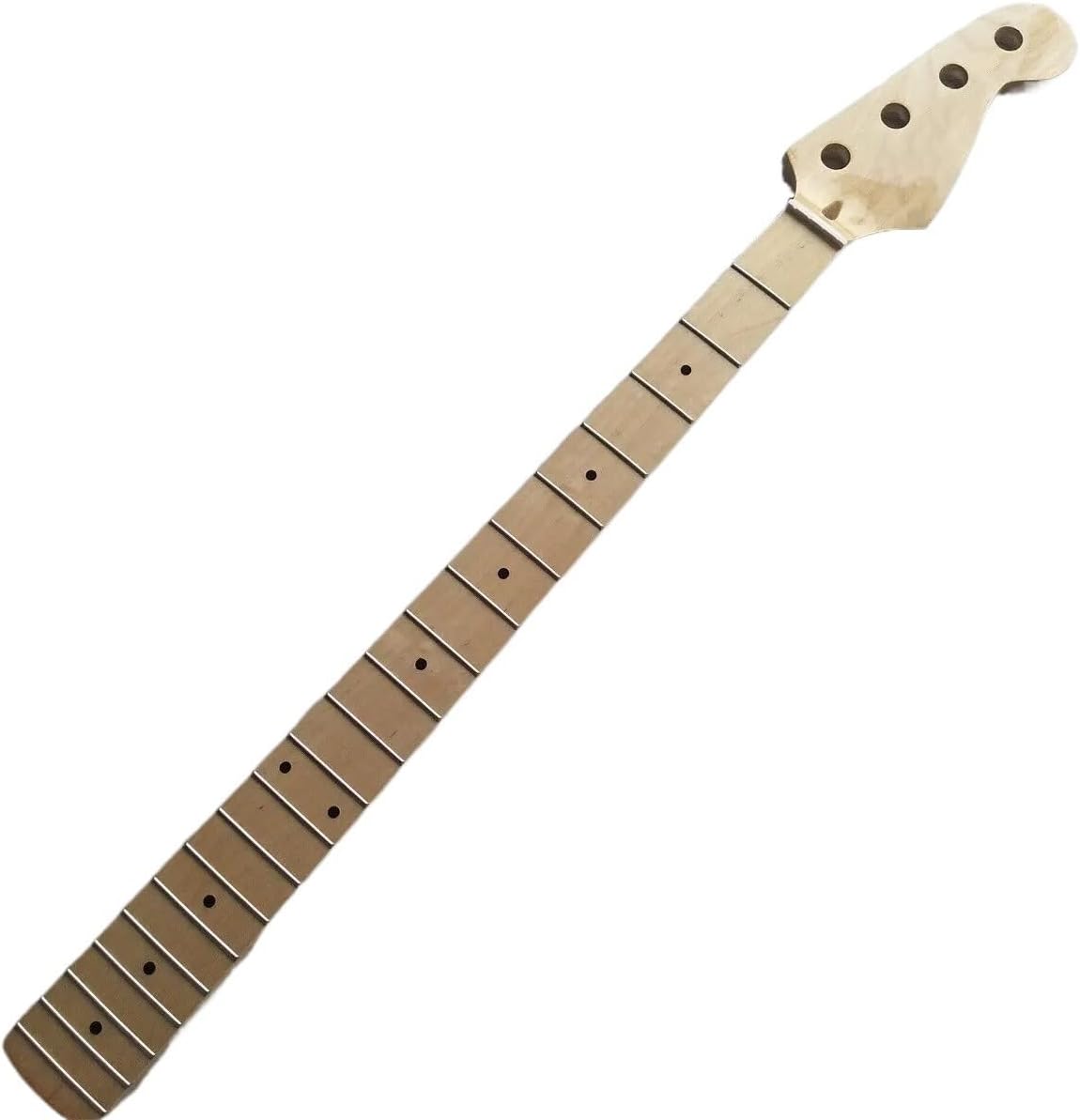 Maple P Bass Guitar Neck Parts 20 Fret Maple Fingerboard Dot Inlay 34inch Gloss(RosewoodFretboard)