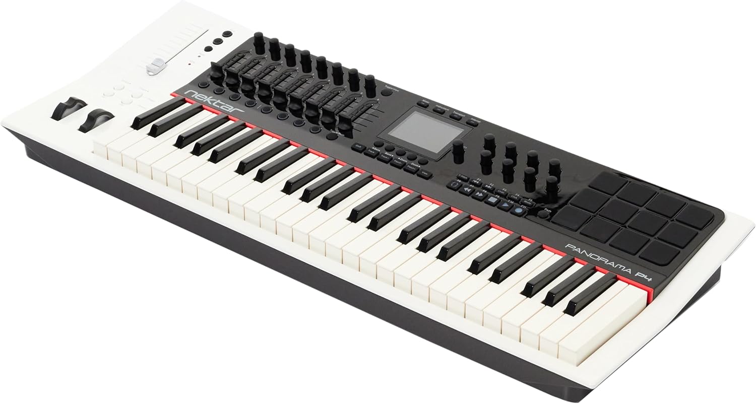 Nektar Panorama P4 - USB MIDI Controller Keyboard with Nektar DAW Integration, White