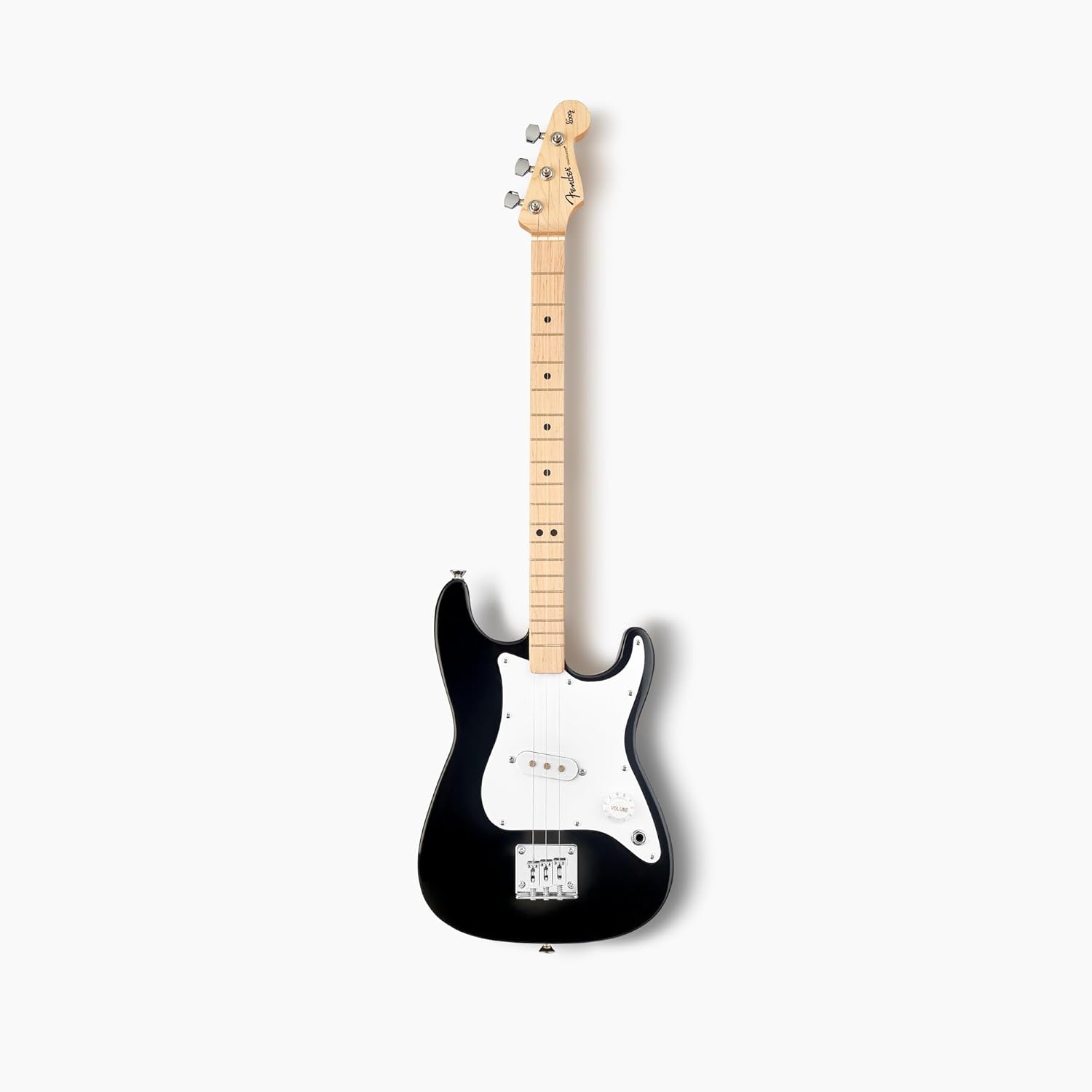Fender x Loog 3-String Stratocaster Electric kids Guitar 3 string beginner kit (Black)