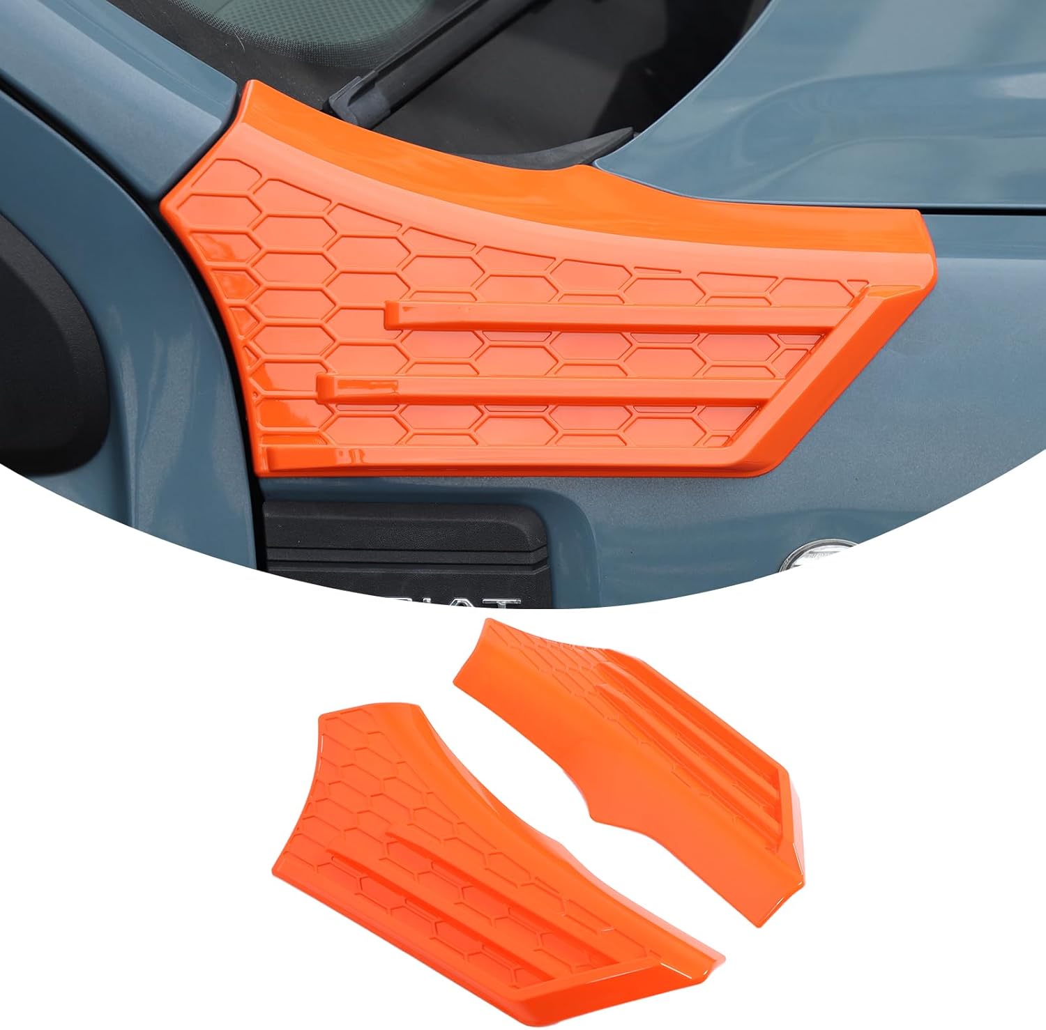 Daeiclru Cowl Body Armor Corner Guards Compatible with Ford Maverick 2022-2025, Car Engine Hood Body Armor Cover Outer Cowling Cover Exterior Accessories (Orange)
