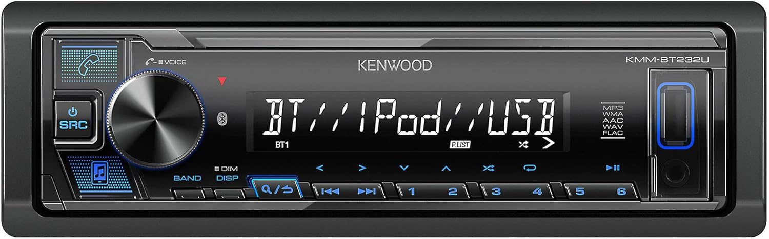 Kenwood KMM-BT232U Digital Media Receiver (Does Not Play CDs) w/Bluetooth (Renewed)