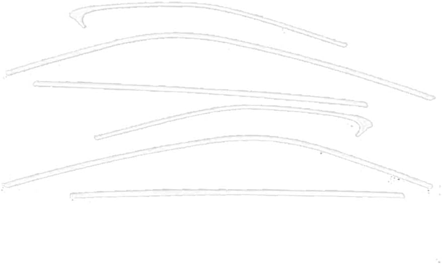 Car Accessories Stainless Steel Upper Windows Frame Sill Molding Cover Trims 6PCS Compatible with Toyota Highlander 2020-2025 Silver