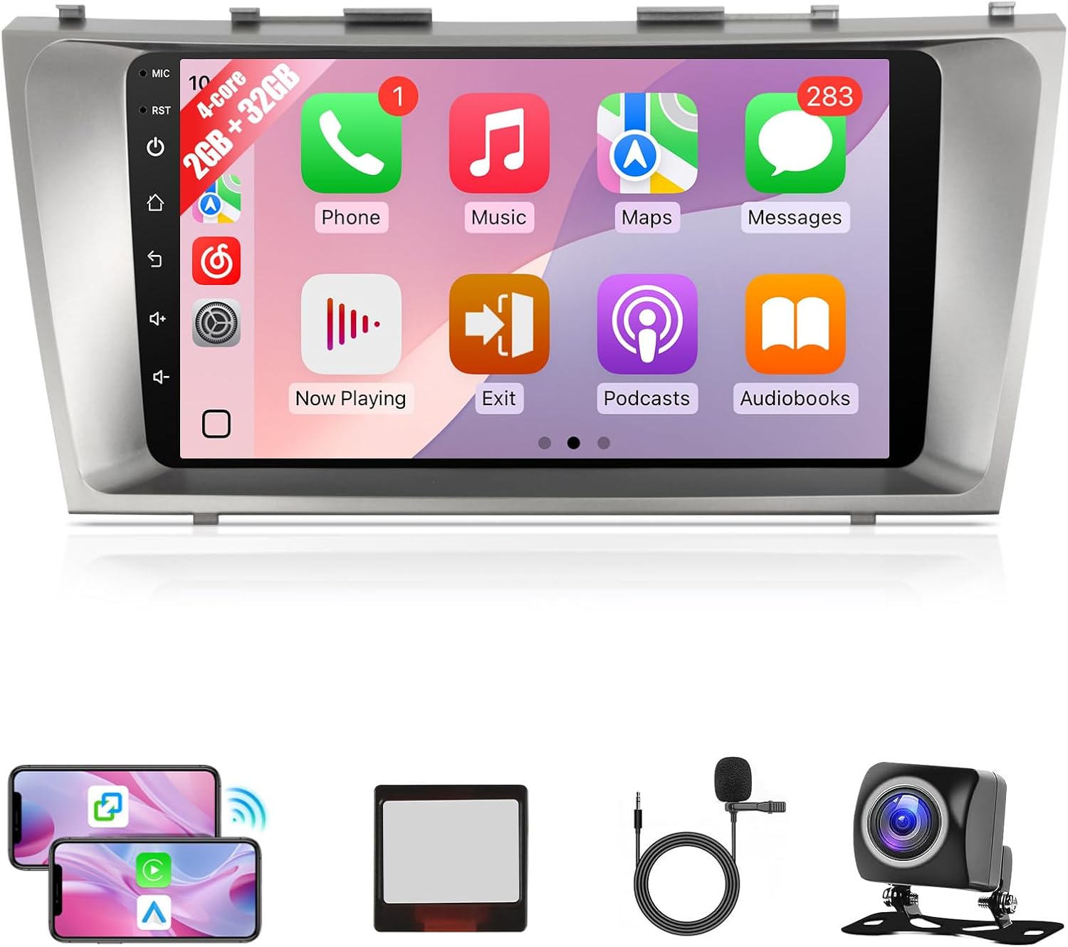 Leadfan Android Car Radio for Toyota Camry 2006 2007 2008 2009 2010 2011 Wireless CarPlay Android Auto, 9