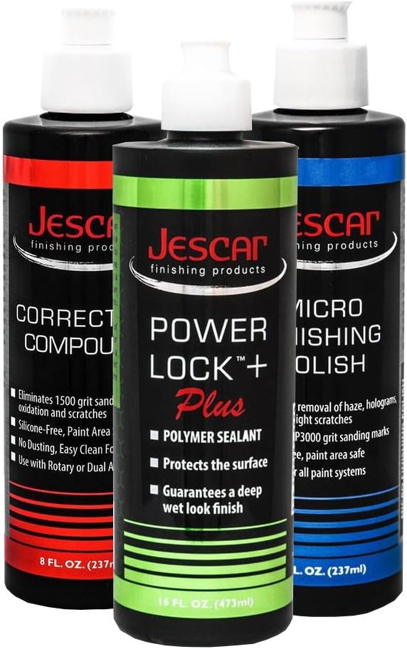 Jescar Polish Combo 8oz Color Lock Microfinishing Polish Correcting Compound