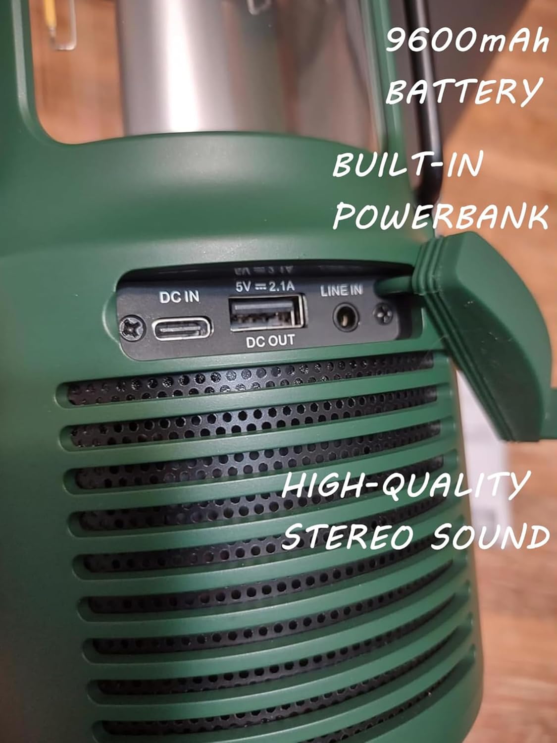 Dreamwave Conqueror Lantern Bluetooth Speaker, 30W 99dB Loud, 29H Playtime, IP66 Waterproof and Dustproof, Portable Outdoor Wireless, Deep Bass, Party Camping Light (Forest Green)