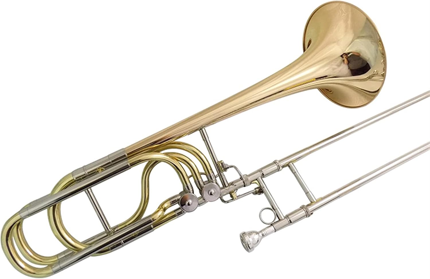 Standard Trombone Bb/F/EB/D Bass Trombones with Case Mouthpiece Gold Brass Bell Trombone Musical Instruments Trombon Lacquer Silver Plated Valve Trombone