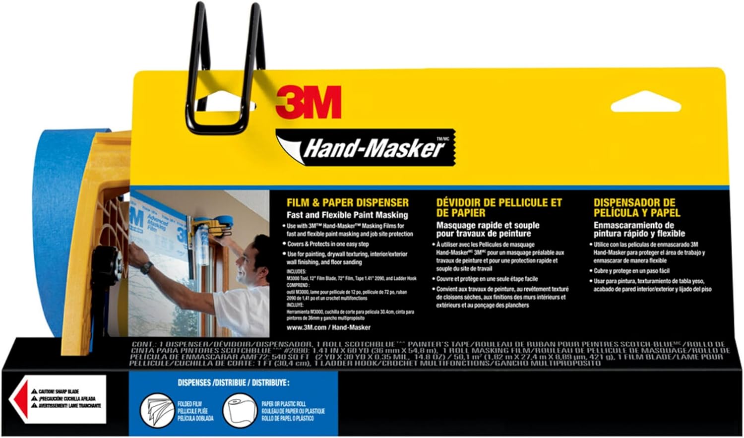 3M™ Hand-Masker™ Pre-Loaded Dispensers, Masking Film Tape Kit