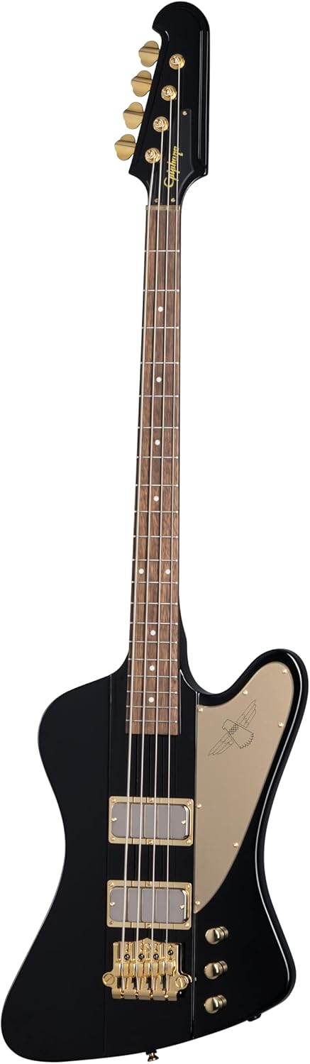 Epiphone Inspired by Gibson Rex Brown Thunderbird Bass, Ebony with Case