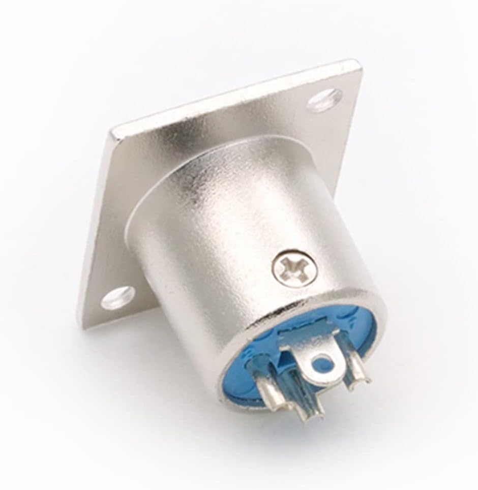 X L R Connector 3 Pin XLR Panel Mount Nickel Plated XLR Chassis Male Plug Wire Connector 10Pcs