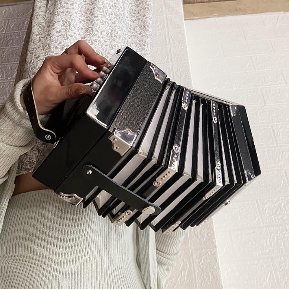 Concertina Accordion 20-Button, for Adults Musical Instrument, Easy to Learn Music Accordion Instrument