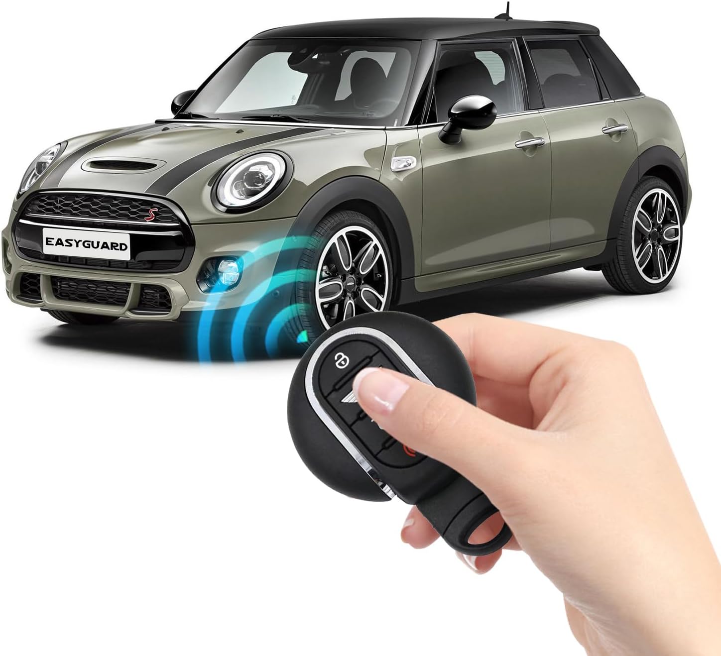 EASYGUARD ECS002PP-BM-BC1-MI Plug Play Factory Key Remote Starter fit for BMW MINI 2015-2018 F54 F55 F56 F57 F60 with Factory OEM Push Start Button 3X Lock to Start