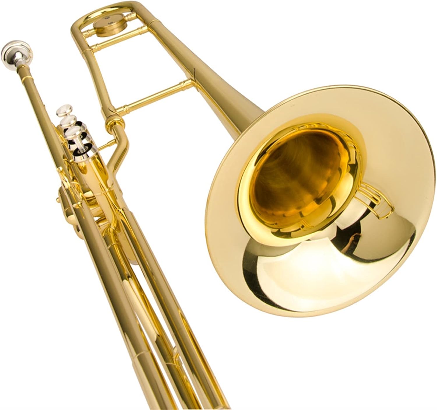 Standard Trombone Standing Key Trombone B Flat Lacquered Gold Trombone Musical Instrument Valve Trombone
