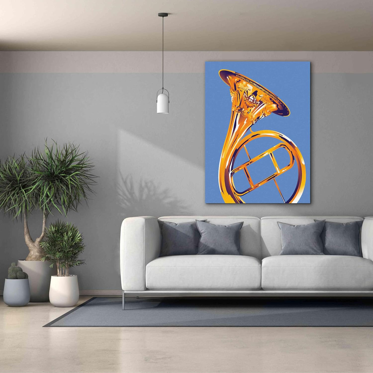 Epic Graffiti 'French Horn 8' by David Chestnutt, Giclee Canvas Wall Art, 40