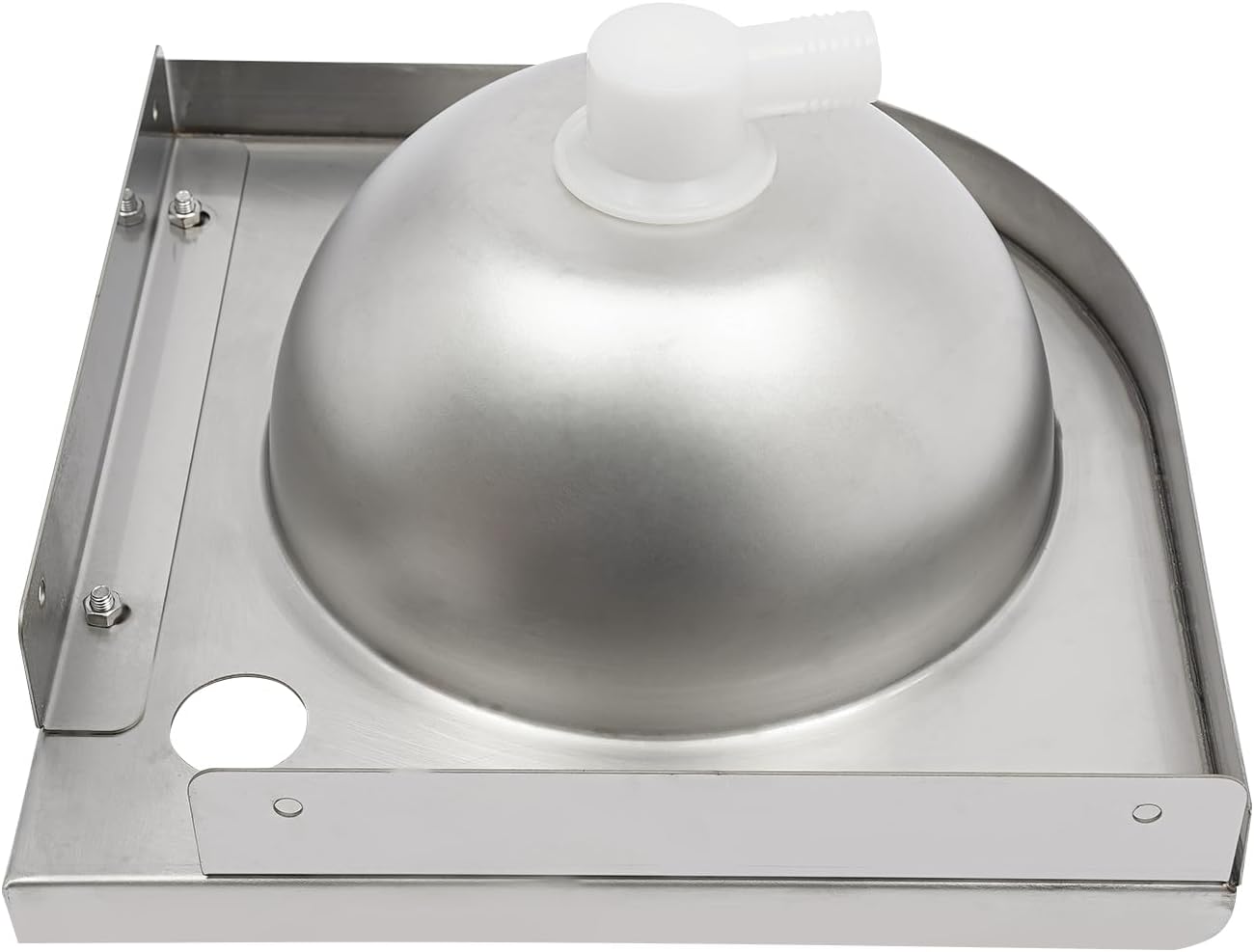 RV Camper Kitchen Sink, Triangle Wash Basin Wall Mount Corner Sink, Small Single Bowl Stainless Steel Hand Wash Basin Sink for RV Caravan Camper Boat Bar