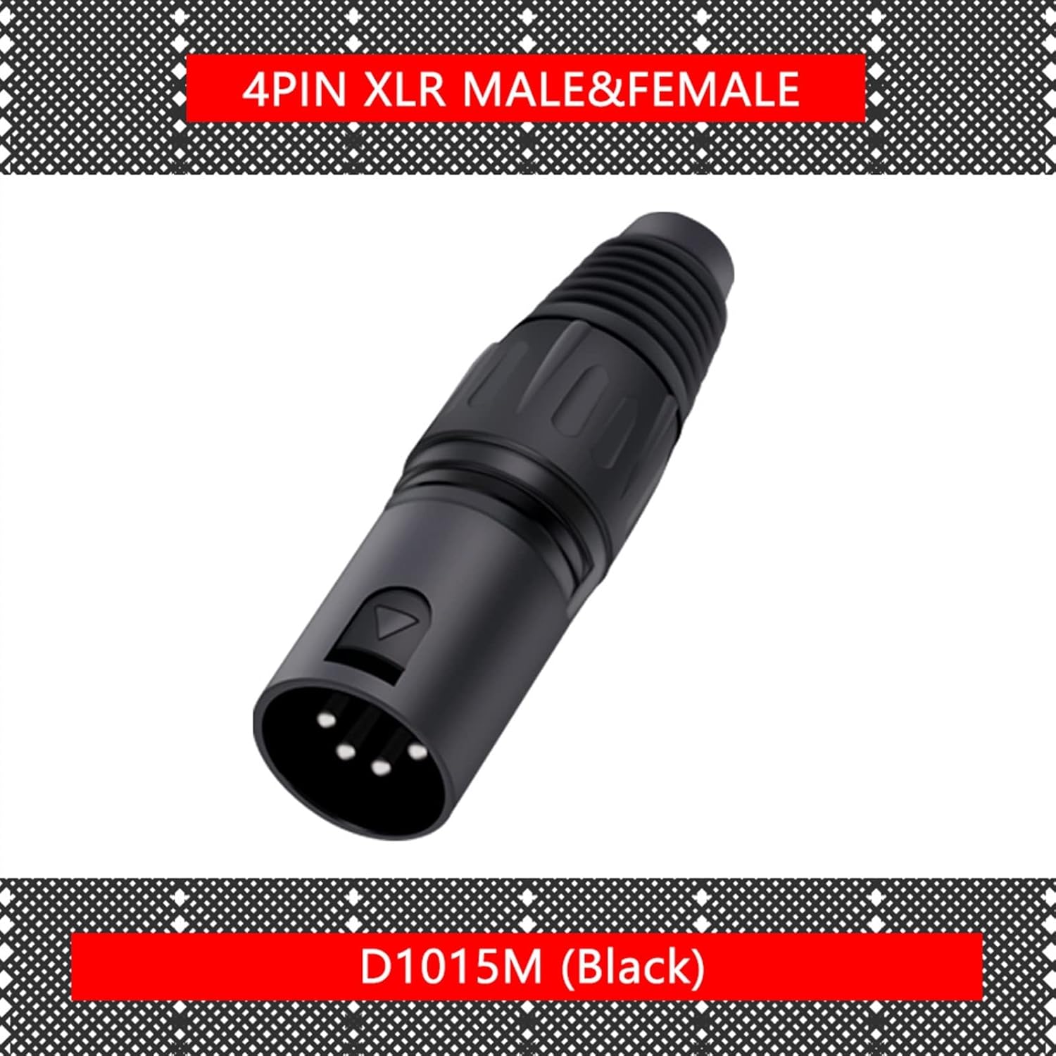 Male/Female 4Pin X L R Microphone Audio Cable Plug Connectors Cable Terminals Black Silver 10Pcs (Color : 10xF-Silver)