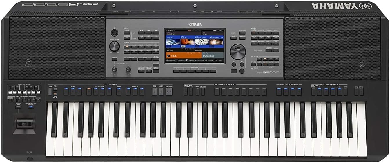 Yamaha 61-Key World Music Arranger Keyboard, 210 New World Music Styles, Assignable Joystick Controller PSRA5000