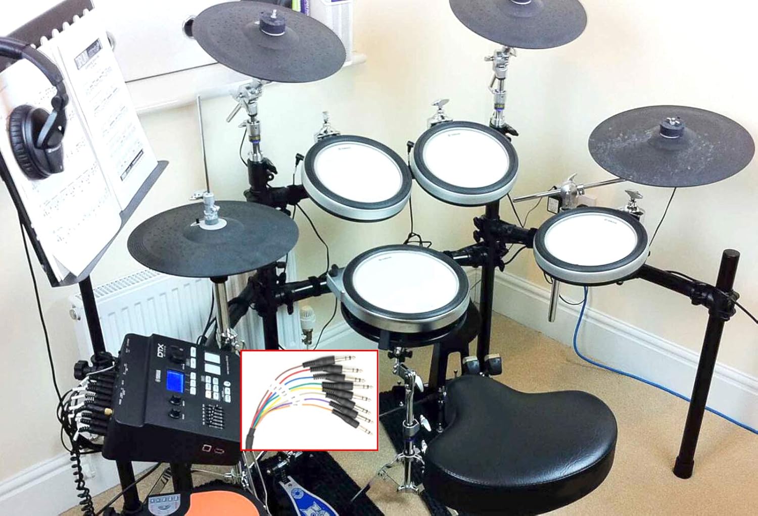 Balanced Snake DB25 to 1/4 inch TRS Analog Recorder Interface Cable 8 Channel (9.84 Feet) 25-Pin