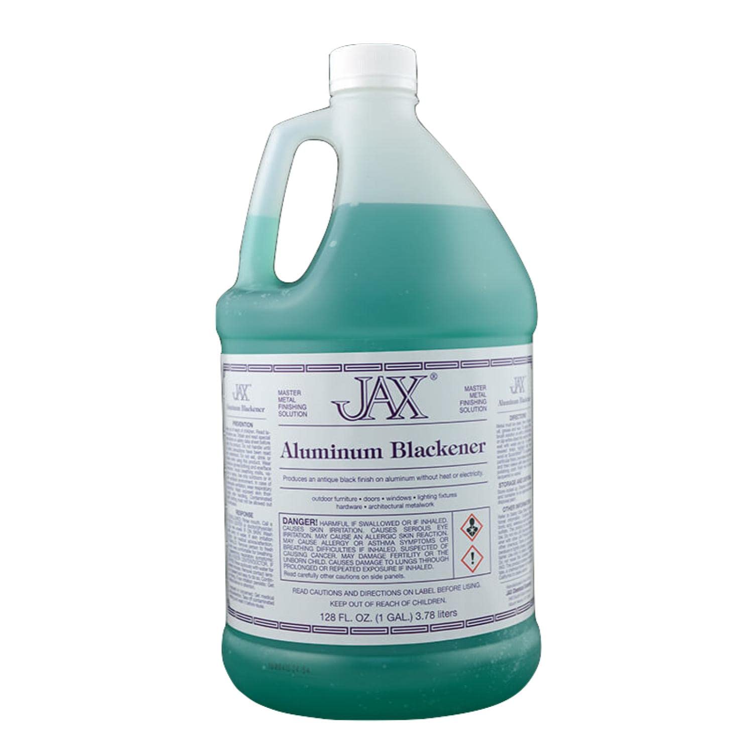 JAX Aluminum Blackener - Metal Finishing Solution - Antique Finish Without Heat or Electricity - Gallon