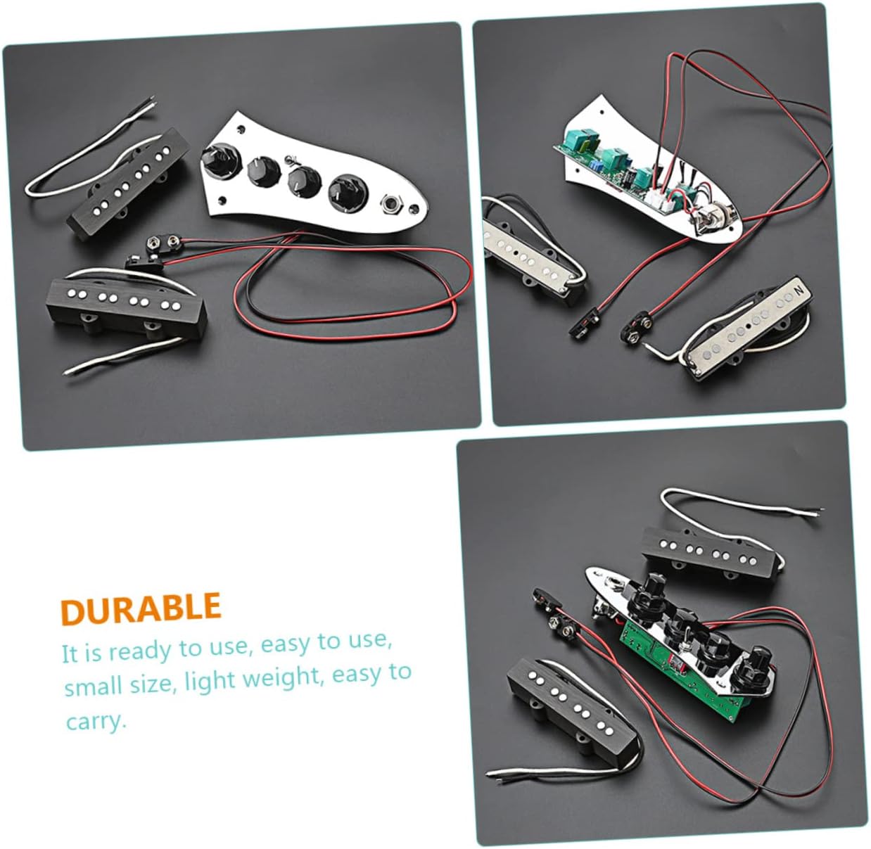 Milisten 1set String Bass Pickups Easy Installation Musical Instrument Pickup Set Bass Guitar Accessories