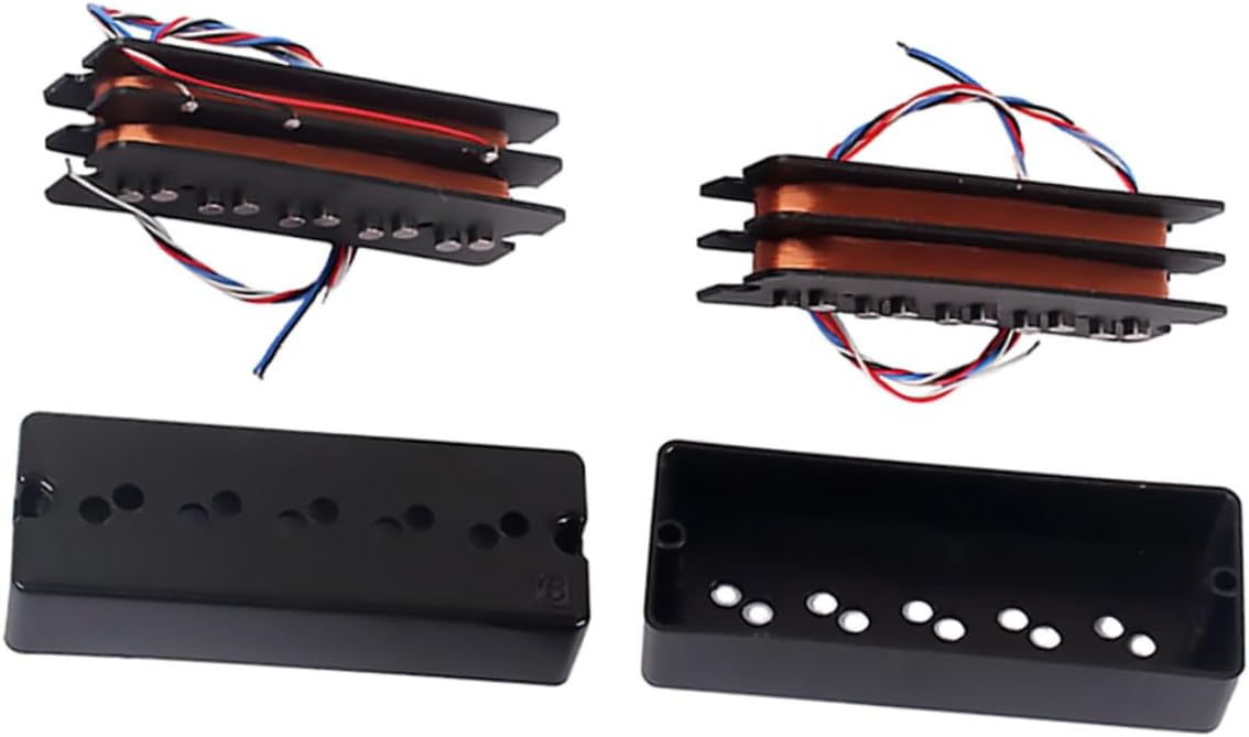 BESPORTBLE String Double Layer Humbucker Pickup Set for Bass Guitar High Output Easy Install for DIY Bass Lovers and Music Bands Standard Replacement Parts