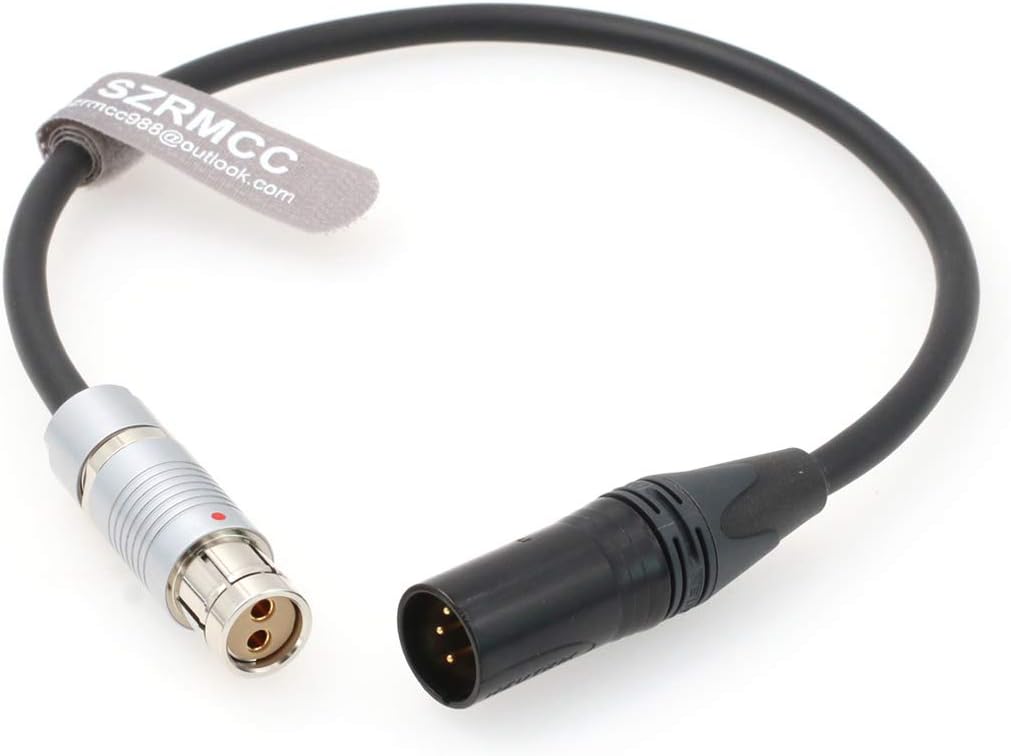 SZRMCC XLR 4 Pin Male to Fischer 2 Pin Female Power Cable for ARRI Alexa XT SXT Cameras