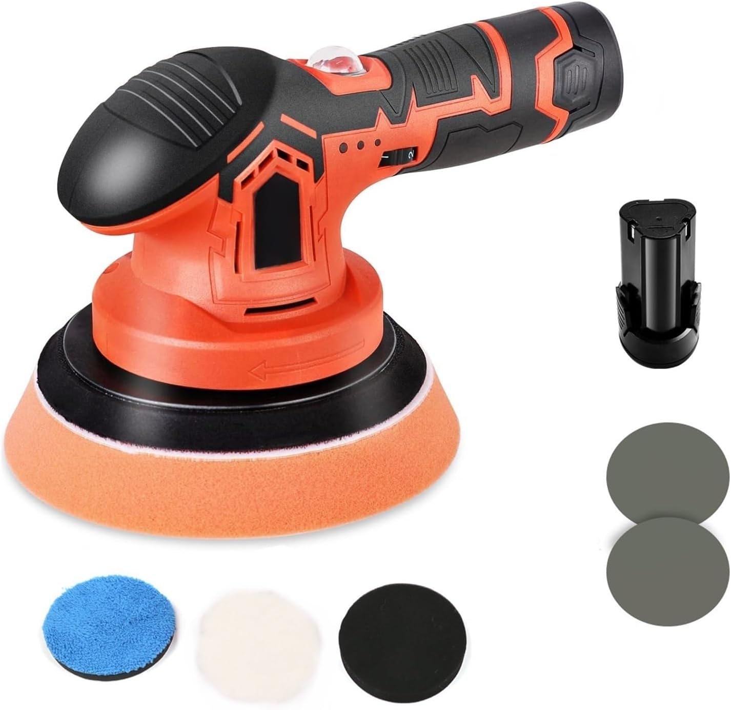 12V Cordless Car Polisher 5000RPM 6-Speed Adjustable Wireless Electric Polish Waxing Machine Car Beauty Auto Washing Tool Efficient Polishing