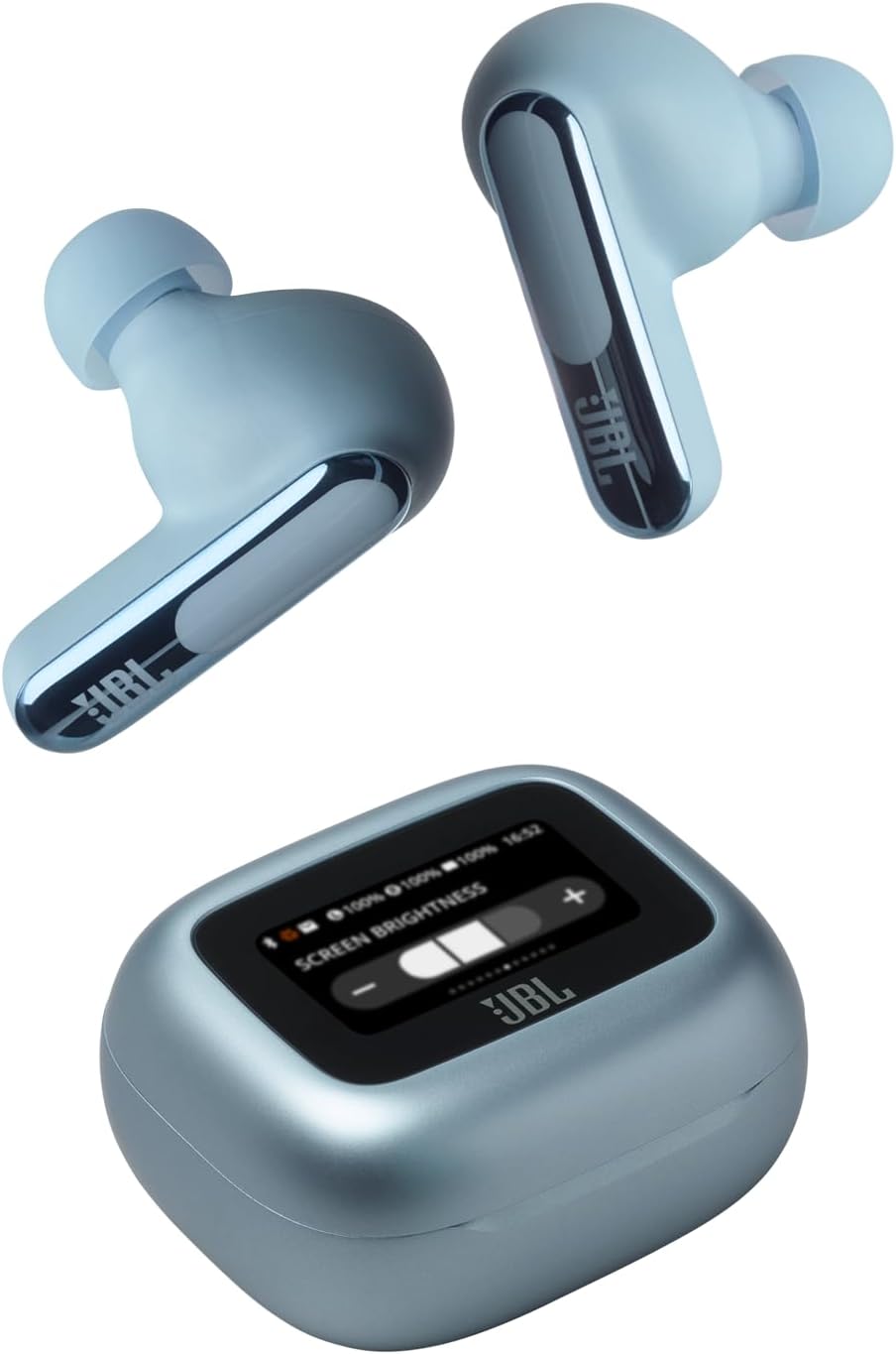 JBL Live Beam 3 True Wireless Noise Cancelling Earbud Bundle with gSport Case (Blue)