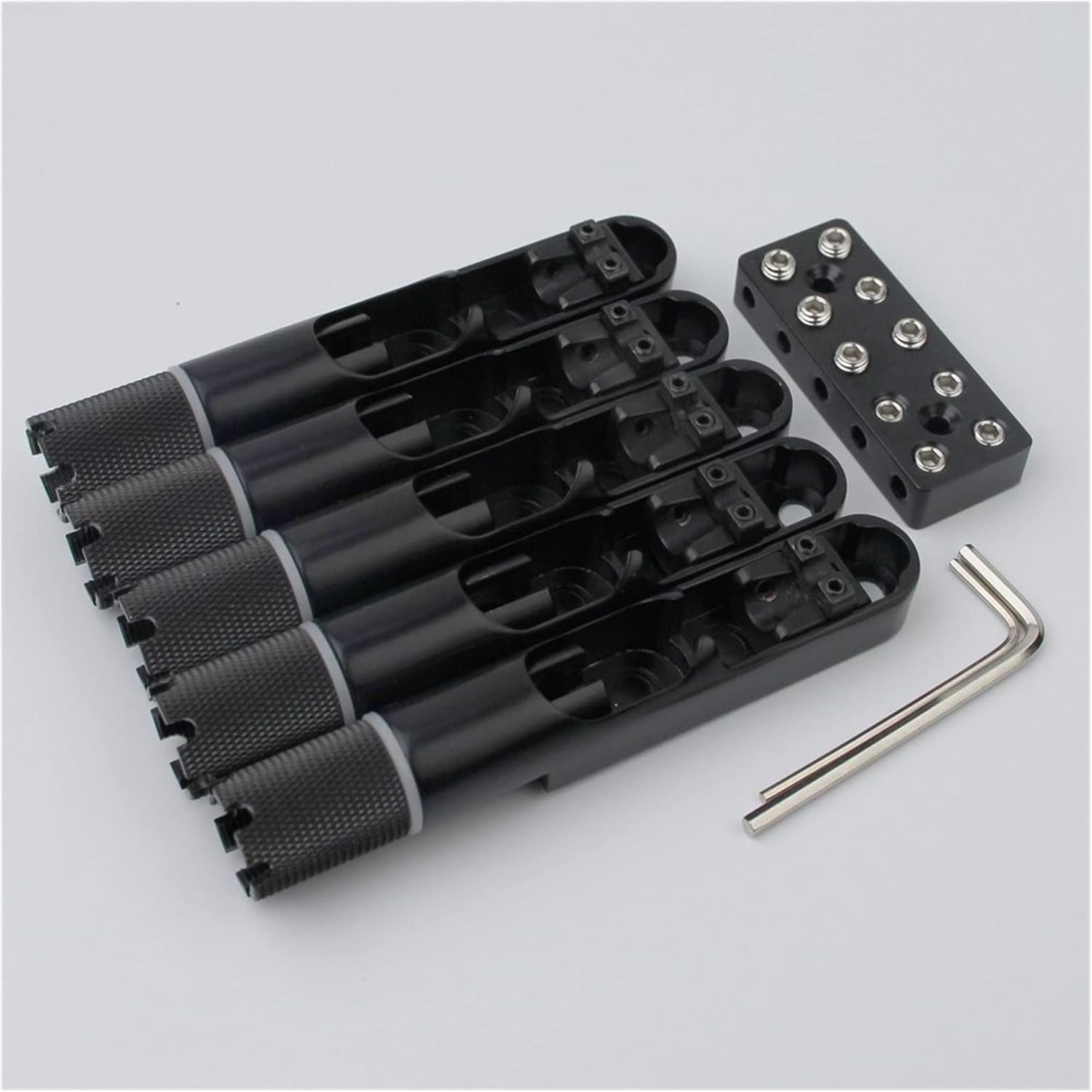 4/5 Pieces Single String Fan Bass Bridge – Headless Fixed Fanned Bridges for Electric Bass Electric Guitar Bridge (Color : 5 PCS)