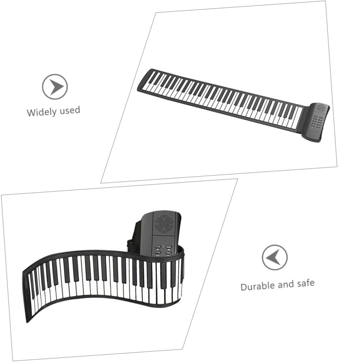 Alasum Roll-up Piano Portable Keyboard for Design Built Speakers for Home and Travel