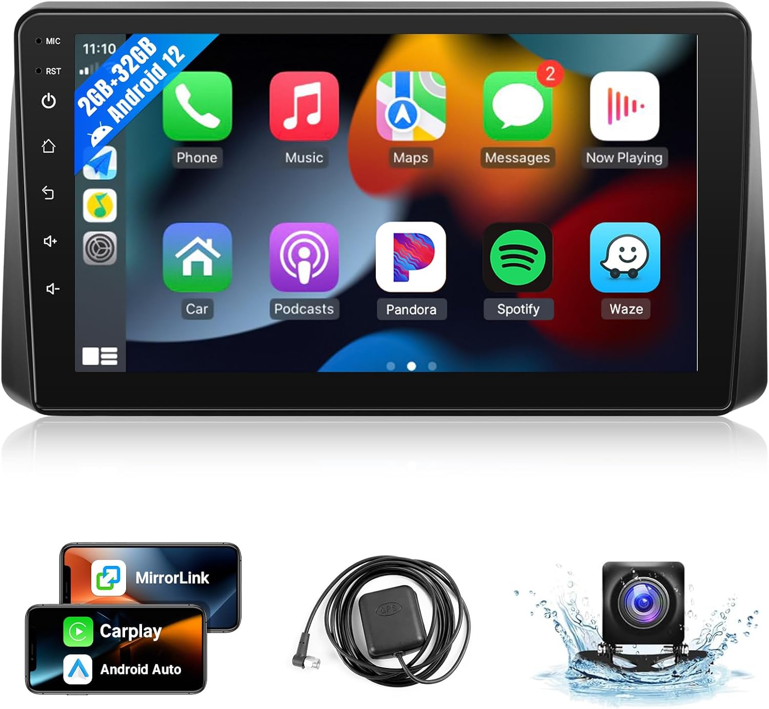 Leadfan Car Stereo Radio for Dodge Grand Caravan 2011-2020 Chrysler Town & Country 2011-2016 Grand Voyager 2011-2015 with Wireless Carplay Android Auto 9'' Touchscreen GPS Navigation Bluetooth WiFi