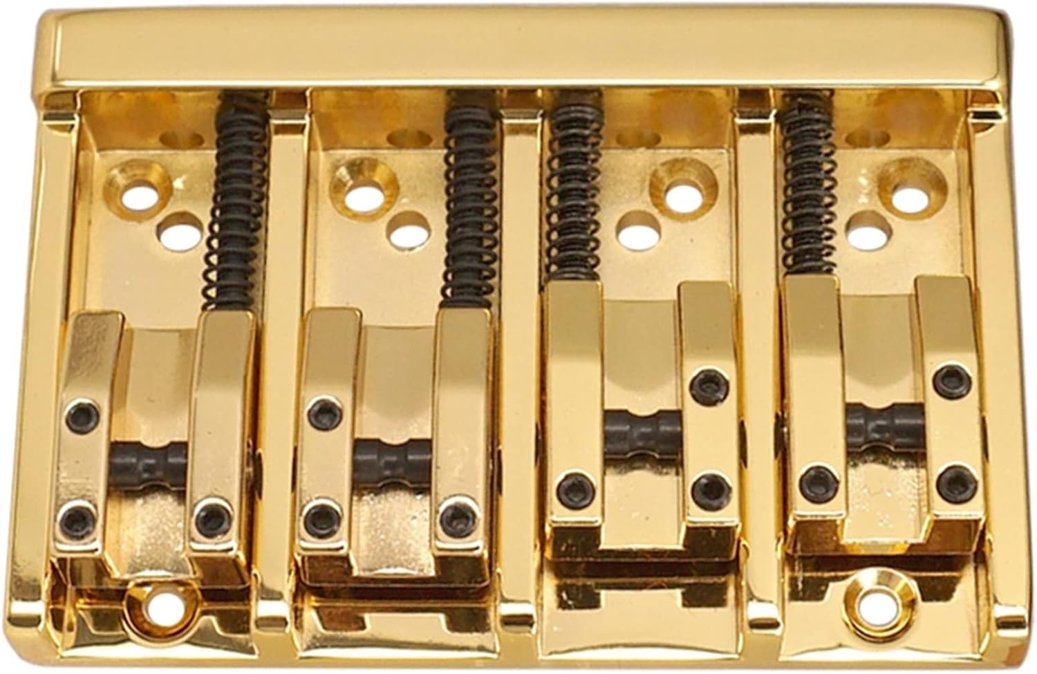 A Set of Gold 4 Strings Bass Bridge Guitar Strings Bridge Guitar Accessories Parts Electric Guitar Bridge