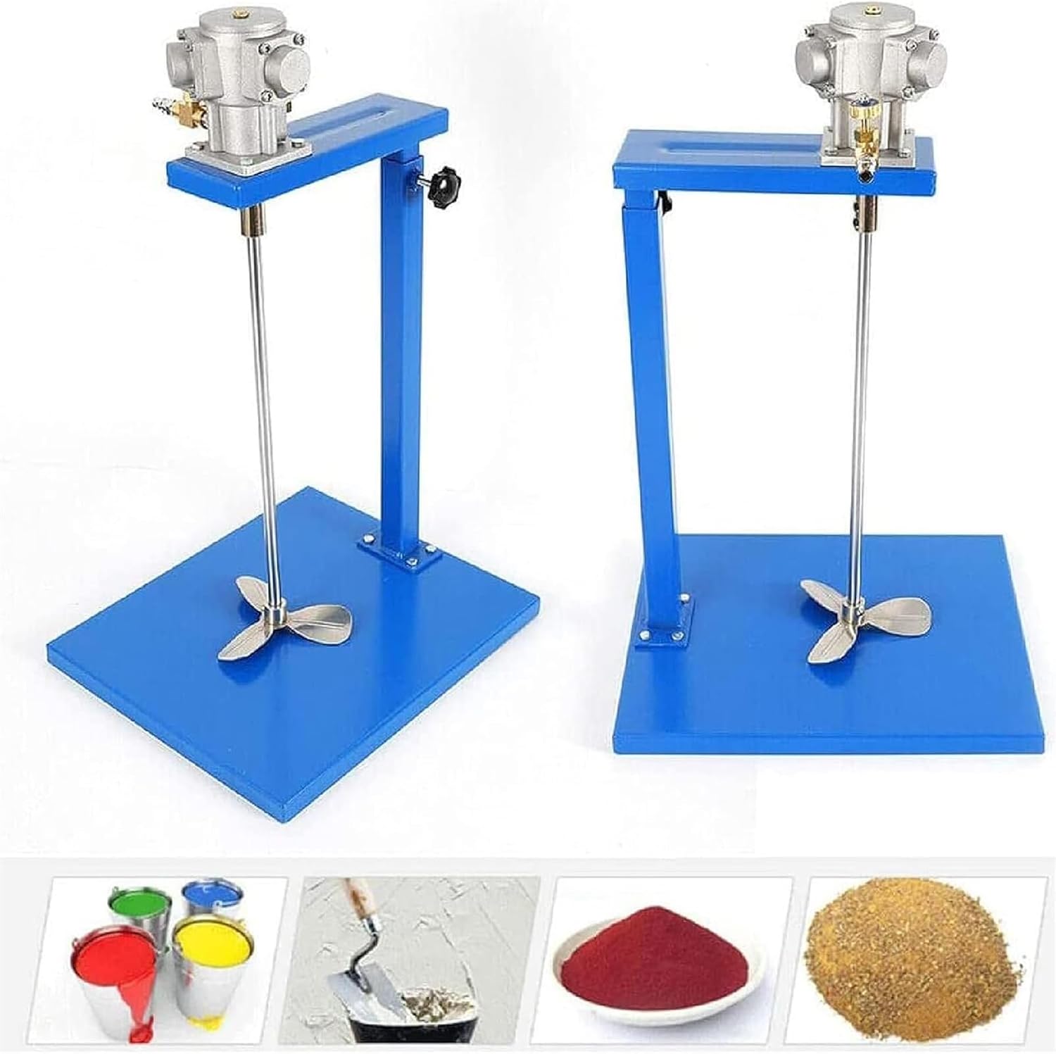 Pneumatic Mixer, 5 Gallon/20L Automatic Lift Paint Stirrer, Pneumatic Bracket Mixer, Desktop Vertical Air Mixer, 3200 RPM, Ink Mixing Stirring Machine for Industrial Paint Mixing