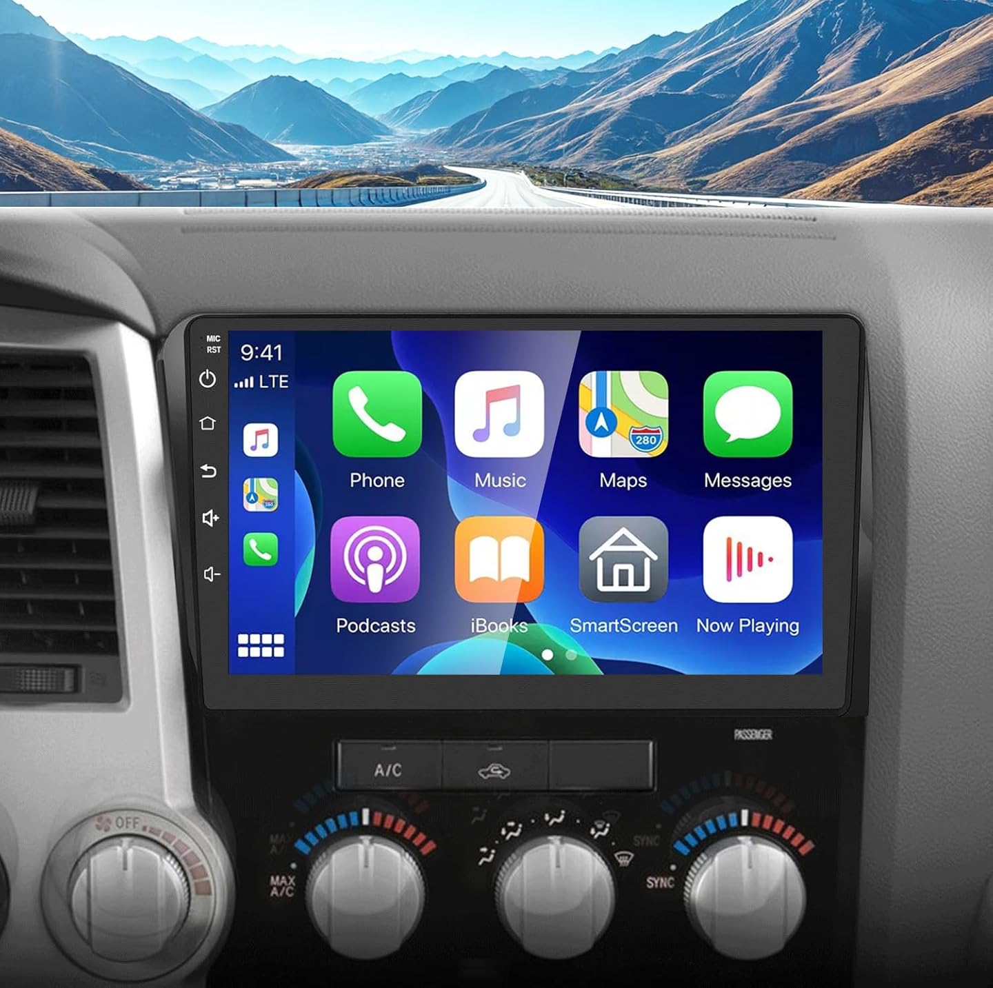 Double Din Car Stereo Radio Compatible for Tundra 2007-2013 with CarPlay Android Auto, 10