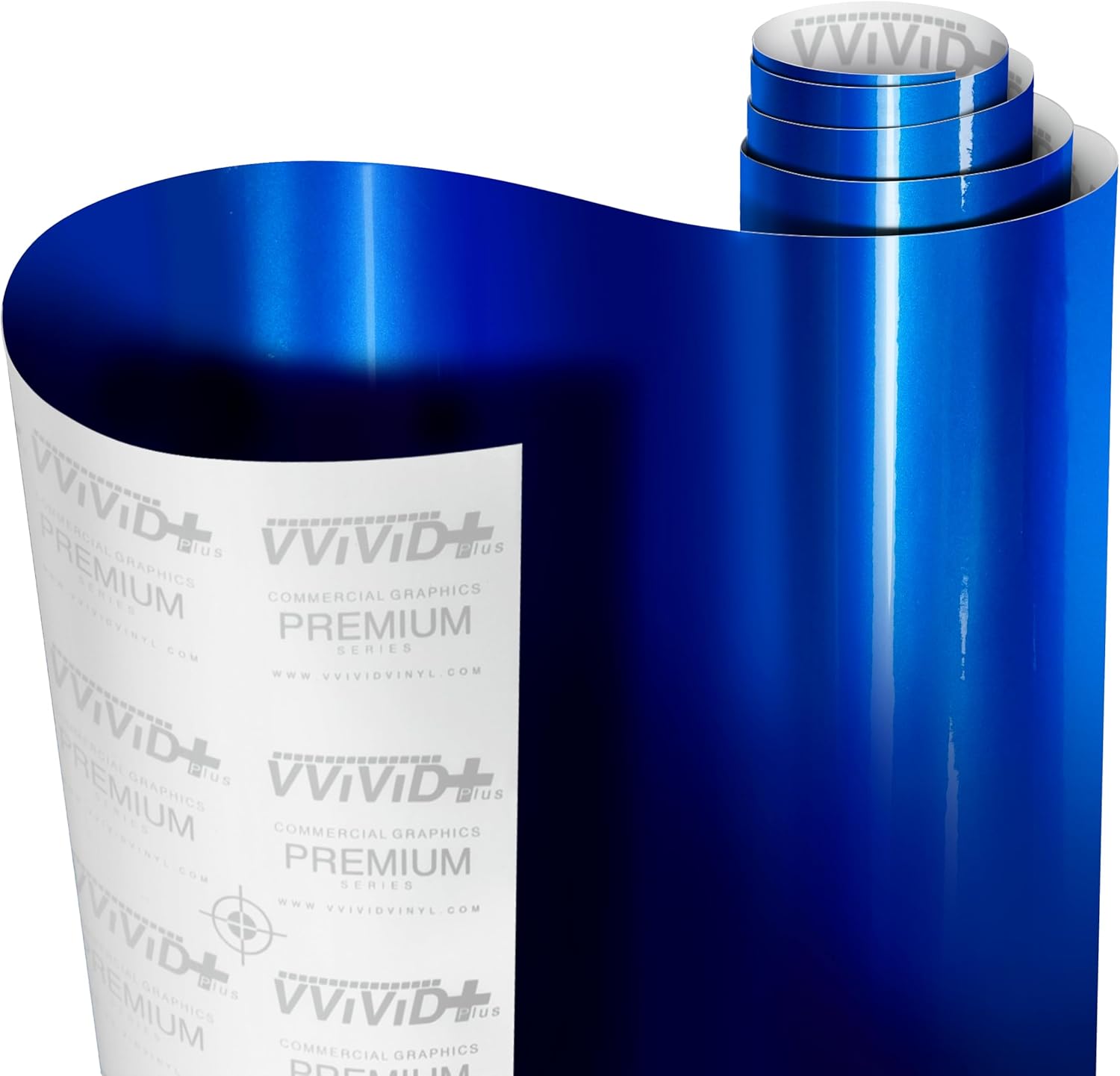 VViViD Gloss Liquid Metal Brilliant Blue Vinyl Car Wrap Film (25ft x 4.9ft)
