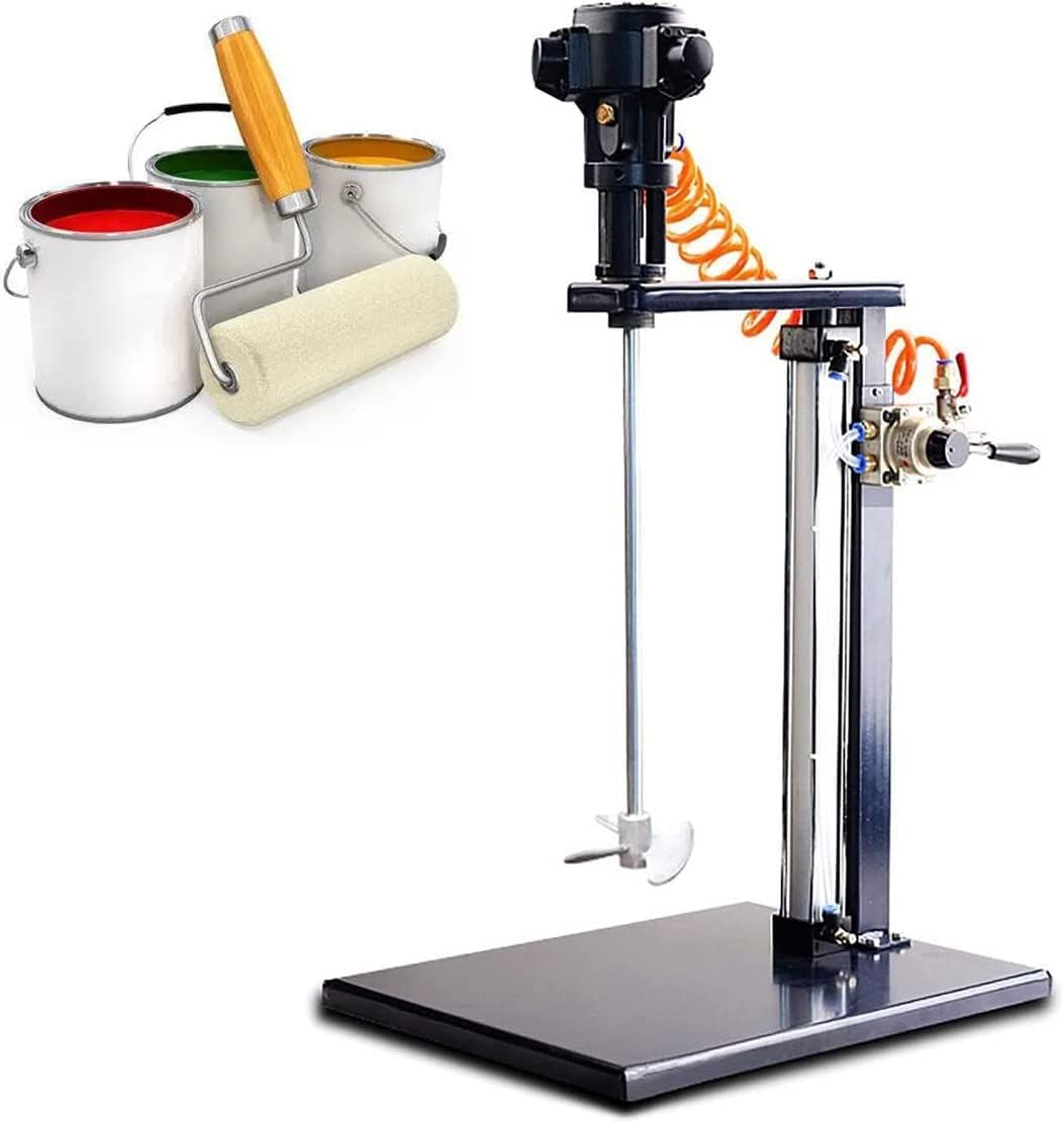 CAJUCA 5 Gal/20L Stainless Steel Automatic Paint Stirring Machine, Pneumatic Bracket Mixer, Desktop Vertical Air Agitator, for Mixing