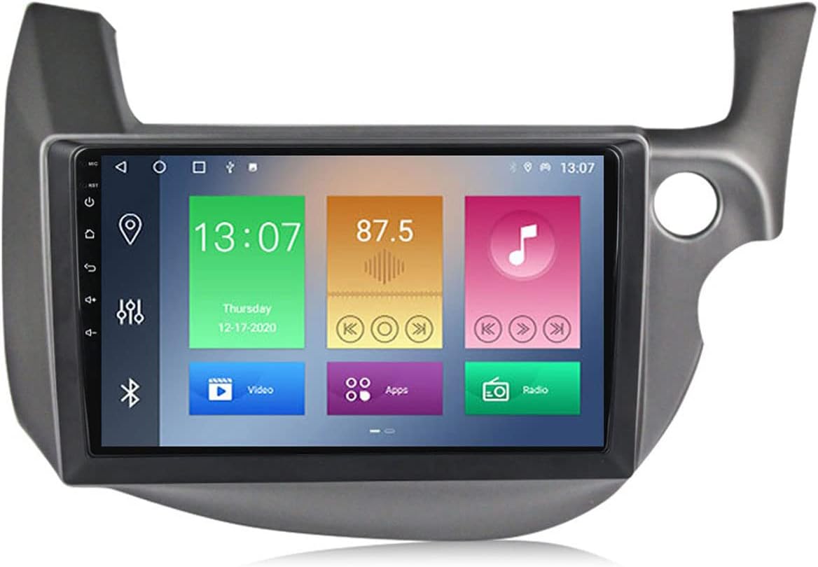 Android Car Stereo with Bluetooth GPS 10 Inch Double Din Car Radio IPS Touchscreen Multimedia MP5 Player for Honda Jazz 2007-2014 Support WiFi/Carplay/SWC/USB + Backup Camera