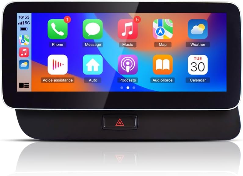 10.25 inch Android Auto Touch Screen Wireless Carplay Car Radio Stereo for Audi Q5 Linux from 2009 to 2017 with Multimedia 3GMMI USB Video Bluetooth Linux System