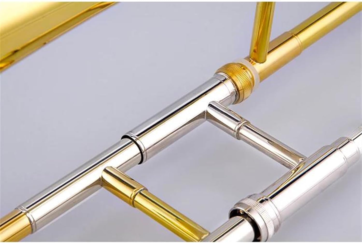 Professionals euphonium Gold Lacquer Bb Tone Slide Alto Trombone With Yellow Brass Key