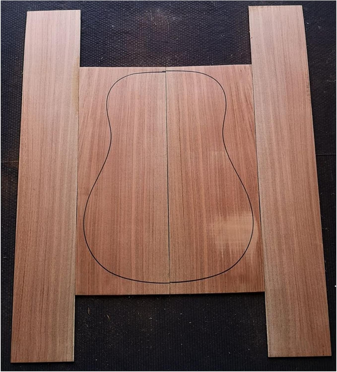 Black Walnut Ebony Guitar Full Veneer Back Side Guitar Production Material DIY Guitar Kit (Color : 4)