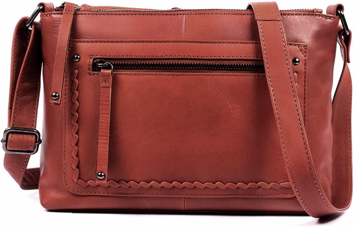 Lady Conceal Concealed Carry Purse for Women - Tatum Leather Gun Crossbody, Locking Zippers & Universal Holster