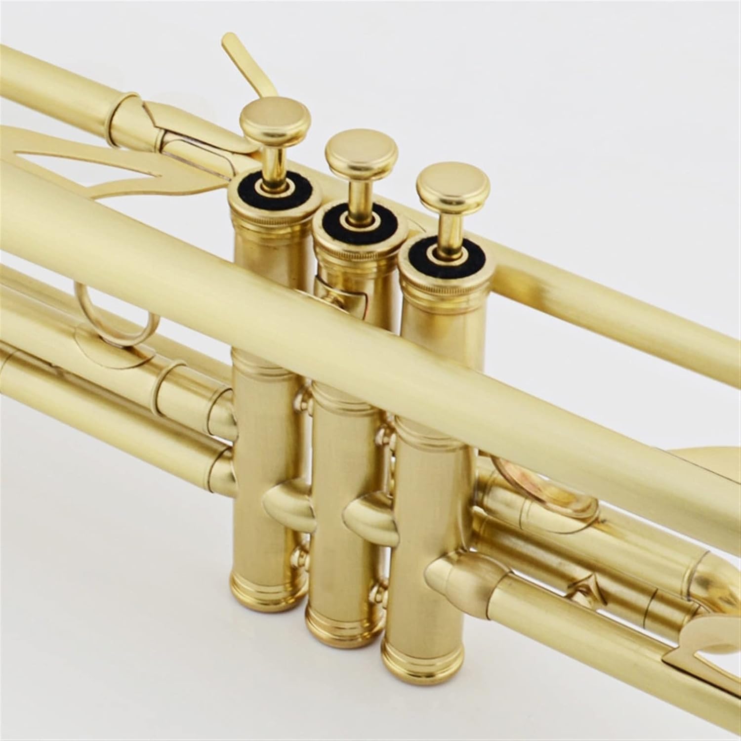 TSTS B-Flat Trumpet Instrument Brass Body Matte Lacquered Gold Trumpet Brass Instrument Beginner Professional Trumpet