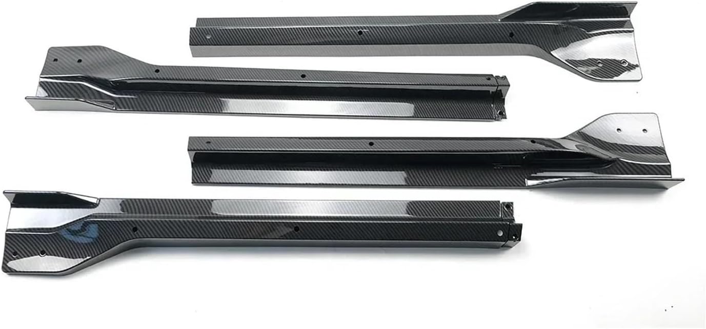 Side Skirt Extension Compatible for Jeep Grand Cherokee Base Model 2014-2022 Car Accessories Glossy Black Spoiler Splitter(Carbon Fiber Look)