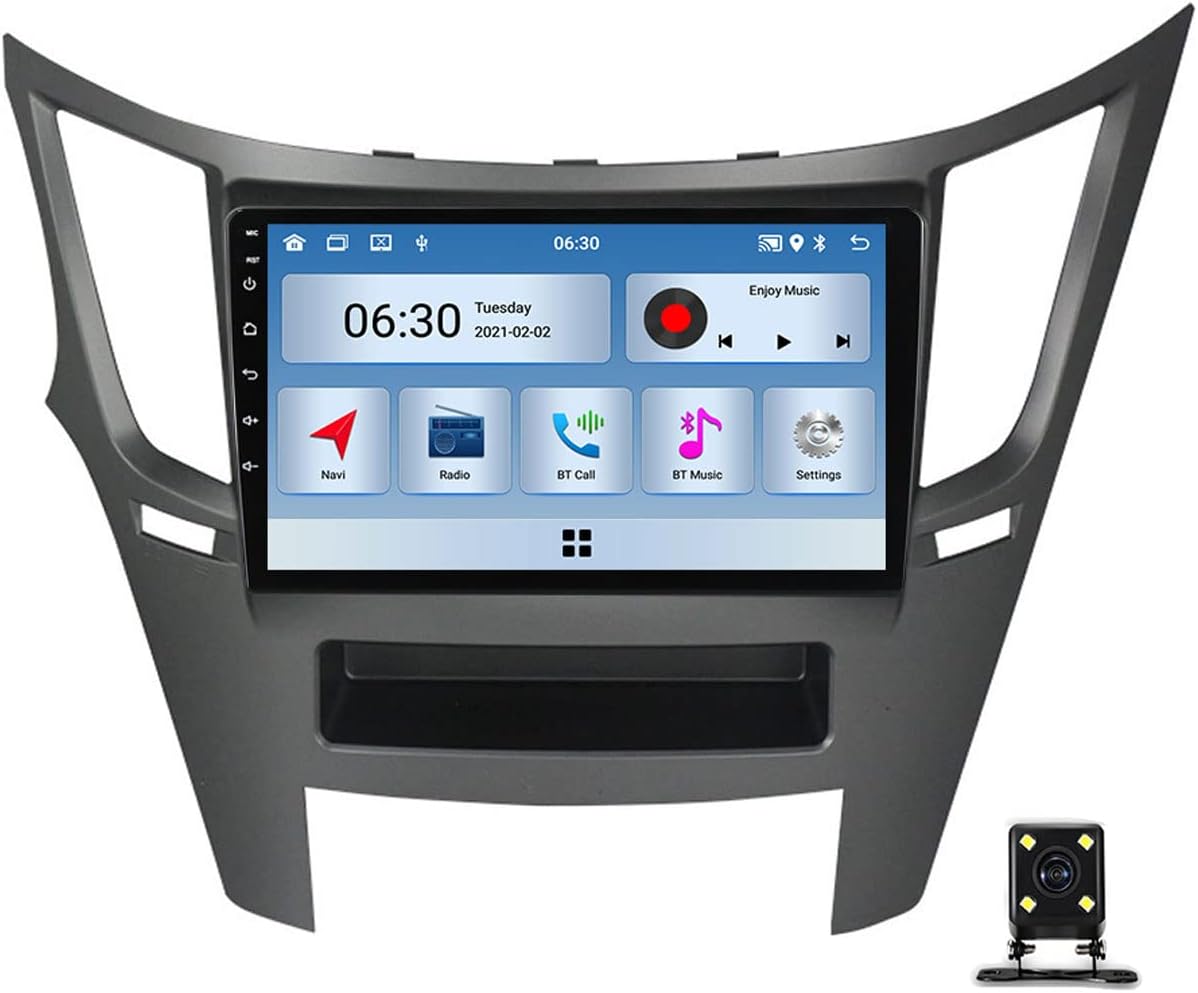 Car Stereo Multimedia MP5 Player for Subaru Legacy Outback 2009~2014 Car Audio with Rear View Camera FM Radio 9 Inch Touch Screen Stereo Support Bluetooth/SWC/Mirror Link/Carplay/Auto