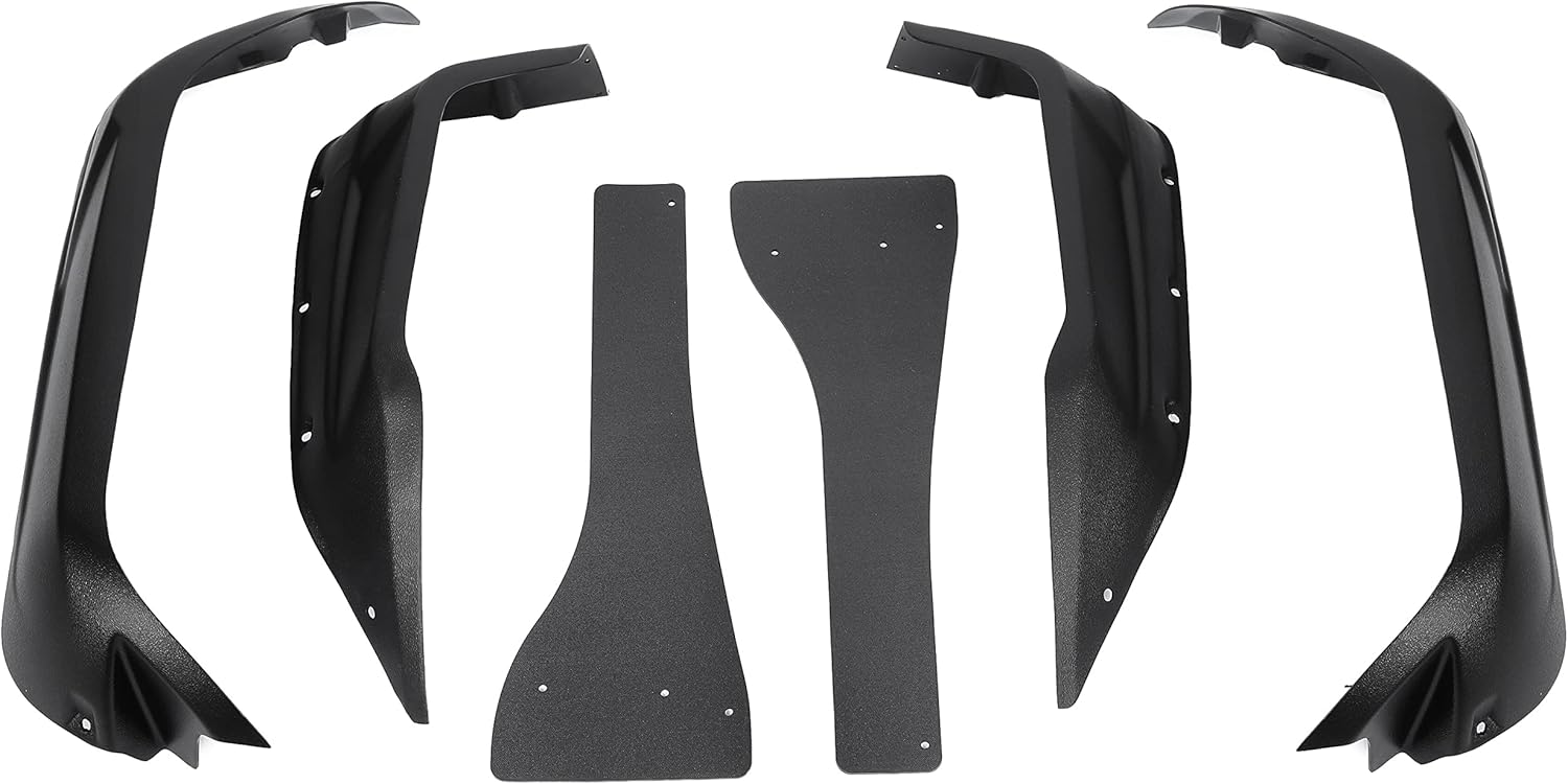 HECASA Fender Flares Compatible with 2014-2023 Yamaha Viking VI Extended Mud Flap Guard Kit Replacement for 1XDF15E0T000 Plastic Black